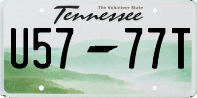 TN license plate U5777T