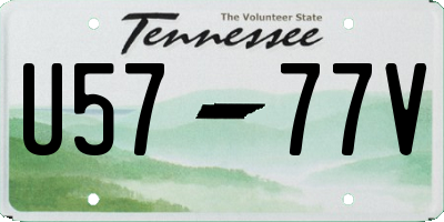 TN license plate U5777V