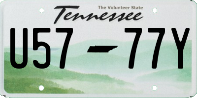 TN license plate U5777Y