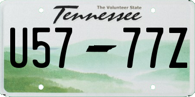 TN license plate U5777Z