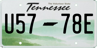 TN license plate U5778E