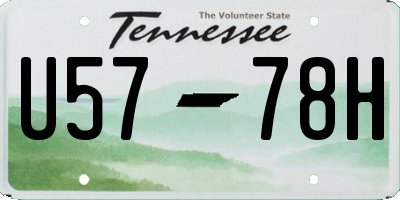 TN license plate U5778H