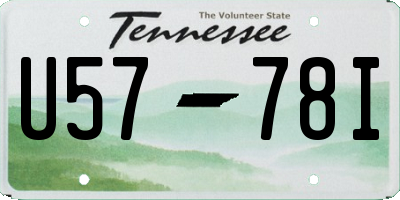 TN license plate U5778I
