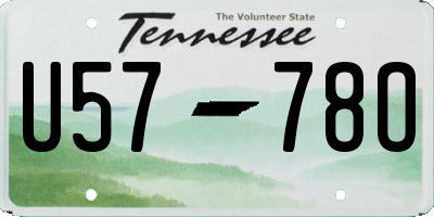 TN license plate U5778O