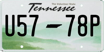 TN license plate U5778P