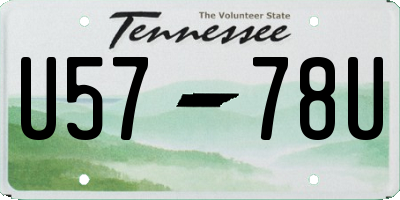 TN license plate U5778U