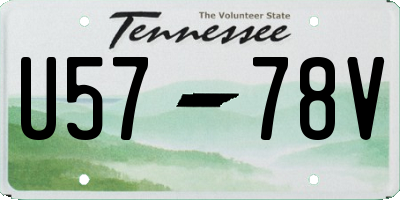 TN license plate U5778V
