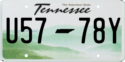 TN license plate U5778Y