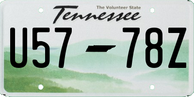 TN license plate U5778Z