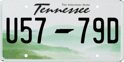 TN license plate U5779D