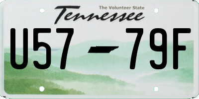 TN license plate U5779F