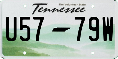 TN license plate U5779W