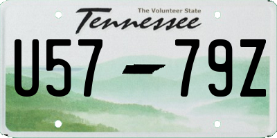 TN license plate U5779Z