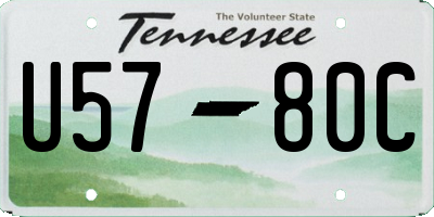 TN license plate U5780C