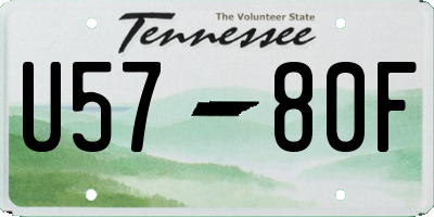 TN license plate U5780F