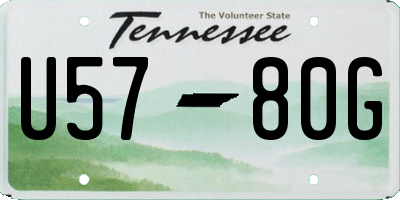 TN license plate U5780G