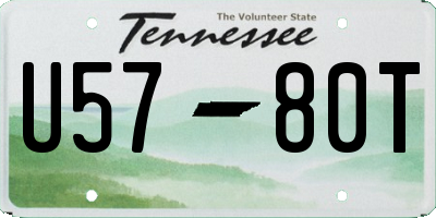 TN license plate U5780T