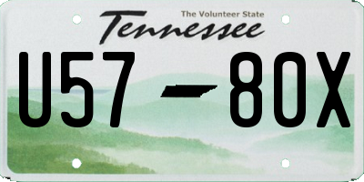 TN license plate U5780X