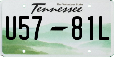 TN license plate U5781L