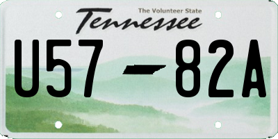 TN license plate U5782A
