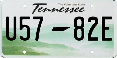 TN license plate U5782E
