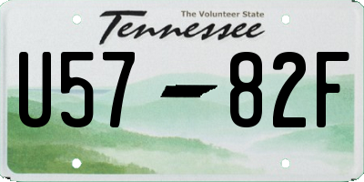 TN license plate U5782F