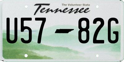 TN license plate U5782G