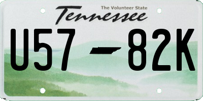 TN license plate U5782K