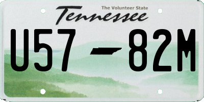 TN license plate U5782M