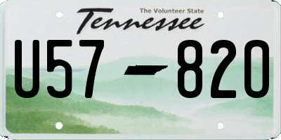 TN license plate U5782O