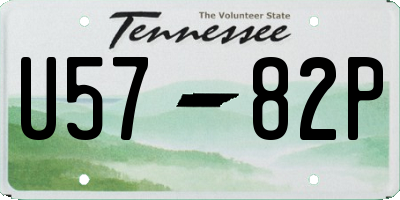 TN license plate U5782P