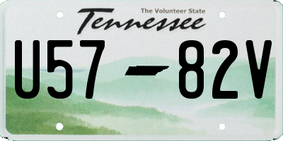 TN license plate U5782V