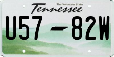 TN license plate U5782W