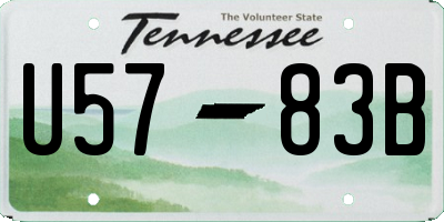TN license plate U5783B