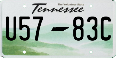 TN license plate U5783C