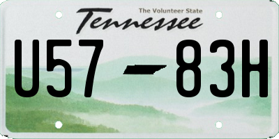 TN license plate U5783H