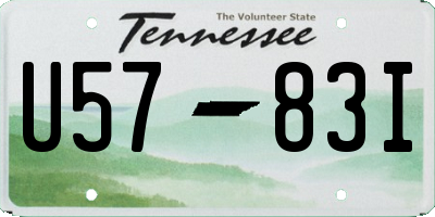 TN license plate U5783I