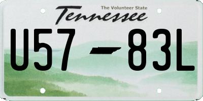TN license plate U5783L