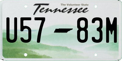 TN license plate U5783M