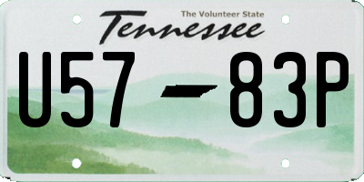 TN license plate U5783P