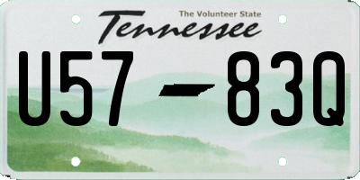 TN license plate U5783Q