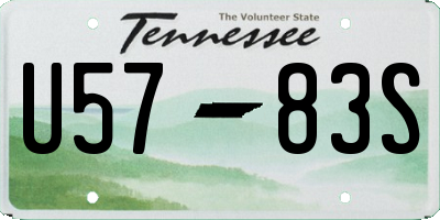 TN license plate U5783S