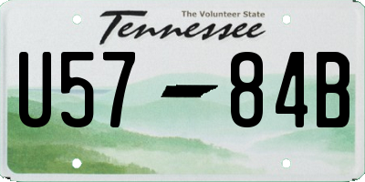 TN license plate U5784B