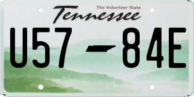 TN license plate U5784E