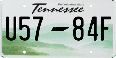 TN license plate U5784F