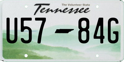 TN license plate U5784G