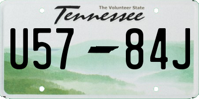TN license plate U5784J