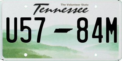 TN license plate U5784M