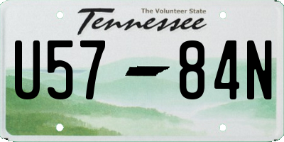 TN license plate U5784N