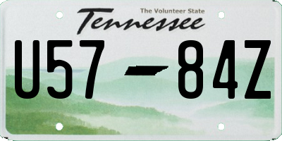 TN license plate U5784Z